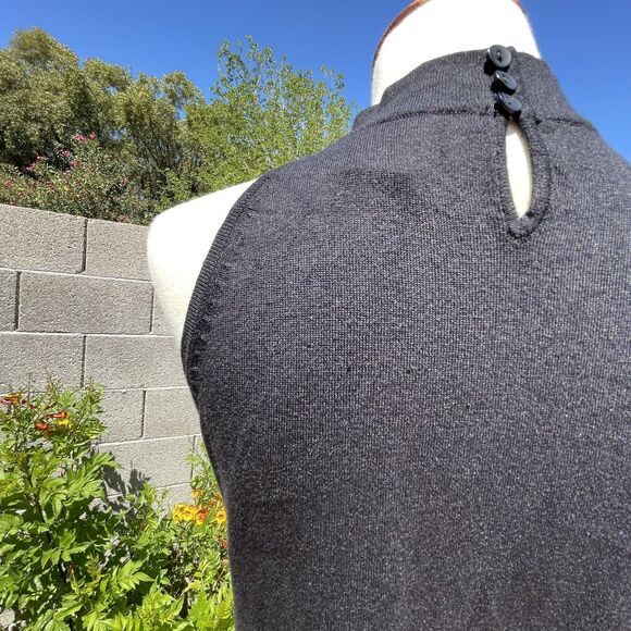 Nicole Studio Beaded Black Tank Top Sz 8 Medium Tank Top Beaded Going Out Top M - Picture 8 of 15